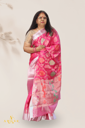 Kaveri Crimson Silk Cotton Saree